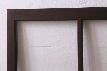 昭和レトロ　クリアガラス使用　モダンな雰囲気漂うフィックス窓1枚(ガラス戸、はめ殺し戸、明り取り、明かり取り)(R-026044)