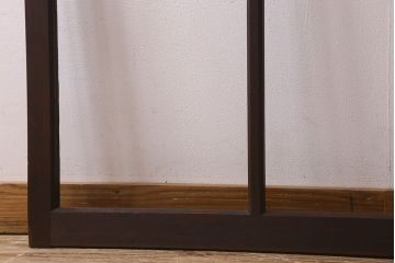 昭和レトロ　クリアガラス使用　モダンな雰囲気漂うフィックス窓1枚(ガラス戸、はめ殺し戸、明り取り、明かり取り)(R-026044)