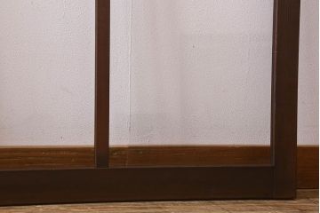 昭和レトロ　クリアガラス使用　モダンな雰囲気漂うフィックス窓1枚(ガラス戸、はめ殺し戸、明り取り、明かり取り)(R-026044)