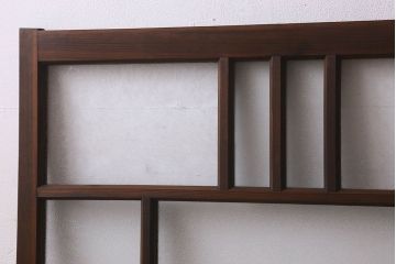 和製アンティーク　結霜ガラス・ダイヤガラス入り!　3種のガラスが魅力を放つガラス戸(窓、引き戸)2枚セット