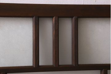 和製アンティーク　結霜ガラス・ダイヤガラス入り!　3種のガラスが魅力を放つガラス戸(窓、引き戸)2枚セット