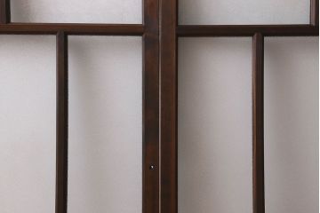 和製アンティーク　結霜ガラス・ダイヤガラス入り!　3種のガラスが魅力を放つガラス戸(窓、引き戸)2枚セット