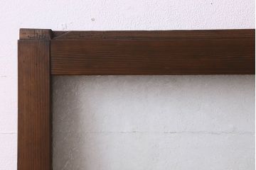 和製アンティーク　結霜ガラス・ダイヤガラス入り!　3種のガラスが魅力を放つガラス戸(窓、引き戸)2枚セット