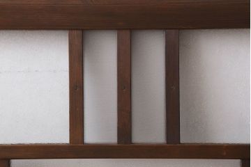 和製アンティーク　結霜ガラス・ダイヤガラス入り!　3種のガラスが魅力を放つガラス戸(窓、引き戸)2枚セット