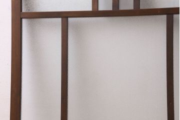 和製アンティーク　結霜ガラス・ダイヤガラス入り!　3種のガラスが魅力を放つガラス戸(窓、引き戸)2枚セット