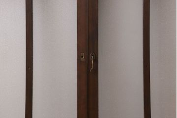 和製アンティーク　結霜ガラス・ダイヤガラス入り!　3種のガラスが魅力を放つガラス戸(窓、引き戸)2枚セット