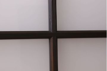 和製アンティーク　すりガラス使用　マス目がおしゃれなガラス戸(窓、引き戸)3枚セット