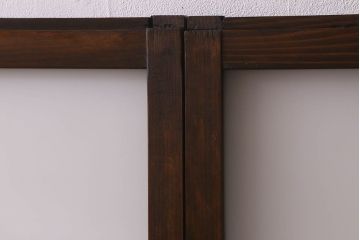 和製アンティーク　すりガラス使用　マス目がおしゃれなガラス戸(窓、引き戸)3枚セット