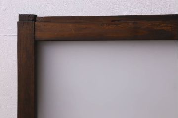 和製アンティーク　すりガラス使用　マス目がおしゃれなガラス戸(窓、引き戸)3枚セット