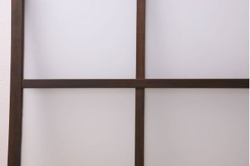 和製アンティーク　すりガラス使用　マス目がおしゃれなガラス戸(窓、引き戸)3枚セット