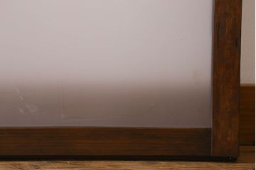 和製アンティーク　すりガラス使用　マス目がおしゃれなガラス戸(窓、引き戸)3枚セット