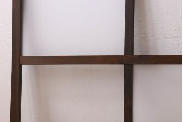和製アンティーク　ダイヤガラス・クリアガラス使用　モダンでおしゃれなガラス戸(窓、引き戸)2枚セット
