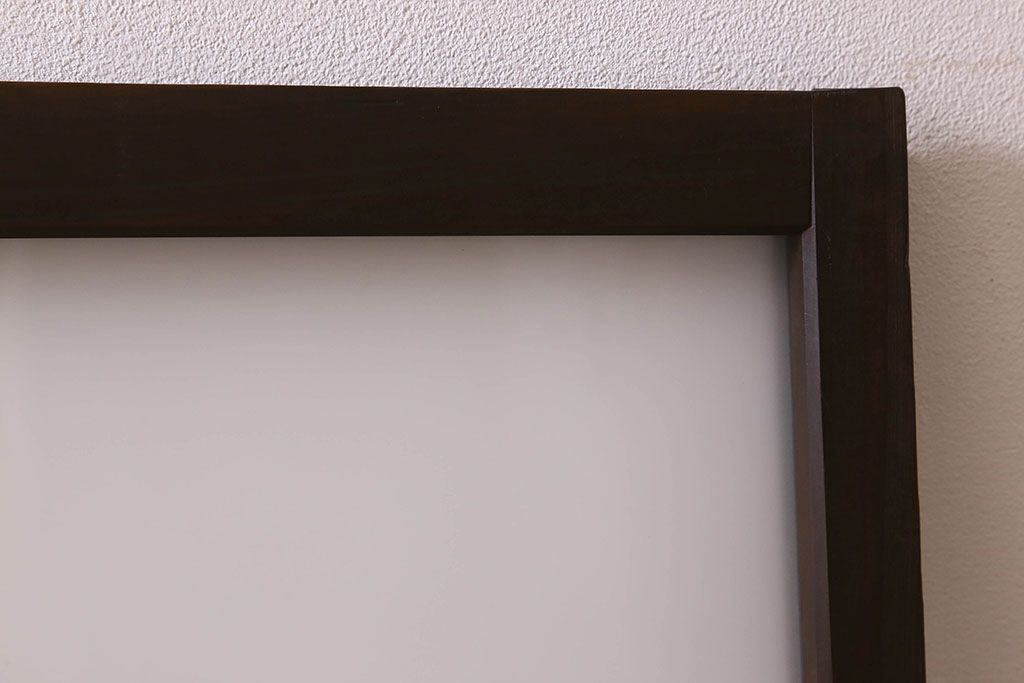 和製アンティーク　ダイヤガラス・クリアガラス使用　モダンでおしゃれなガラス戸(窓、引き戸)2枚セット