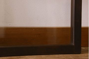 和製アンティーク　ダイヤガラス・クリアガラス使用　モダンでおしゃれなガラス戸(窓、引き戸)2枚セット