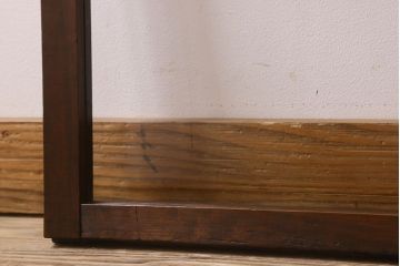 和製アンティーク　ダイヤガラス・クリアガラス使用　モダンでおしゃれなガラス戸(窓、引き戸)2枚セット