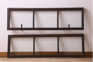 和製アンティーク　和モダンな雰囲気漂う明り取り(明かり取り、窓)2枚セット