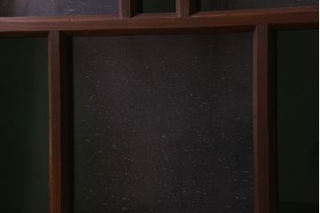 和製アンティーク　気泡ガラス　色ガラス　レトロな雰囲気漂うガラス戸(窓、引き戸)2枚組