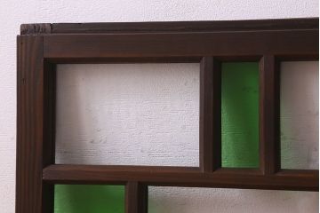 和製アンティーク　気泡ガラス　色ガラス　レトロな雰囲気漂うガラス戸(窓、引き戸)2枚組