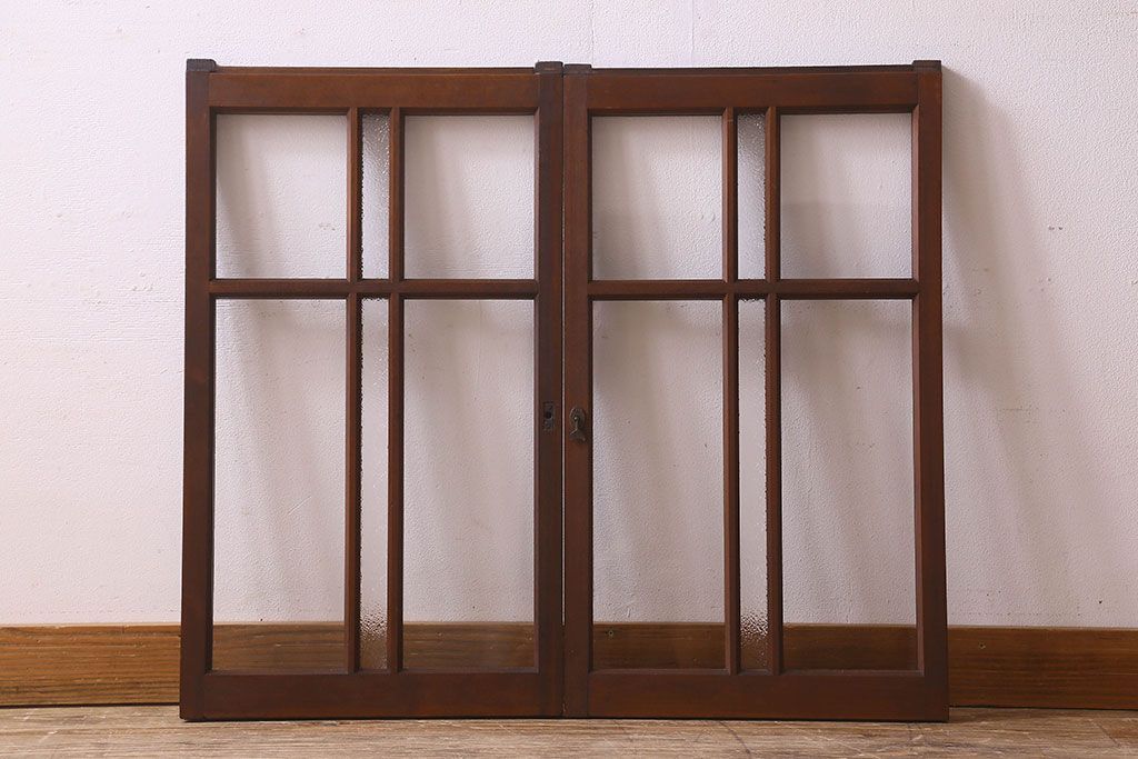 昭和レトロ　ダイヤガラス・クリアガラス使用　懐かしさ漂うガラス戸(窓、引き戸)