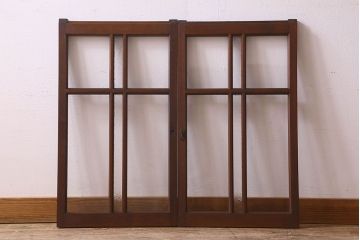 昭和レトロ　ダイヤガラス・クリアガラス使用　懐かしさ漂うガラス戸(窓、引き戸)