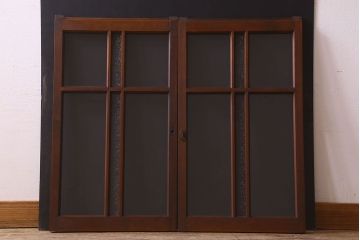 昭和レトロ　ダイヤガラス・クリアガラス使用　懐かしさ漂うガラス戸(窓、引き戸)