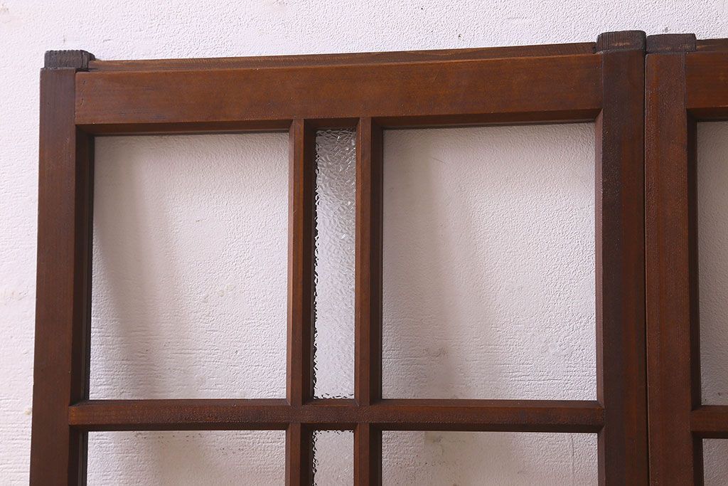 昭和レトロ　ダイヤガラス・クリアガラス使用　懐かしさ漂うガラス戸(窓、引き戸)