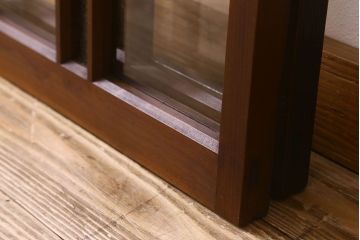 昭和レトロ　ダイヤガラス・クリアガラス使用　懐かしさ漂うガラス戸(窓、引き戸)