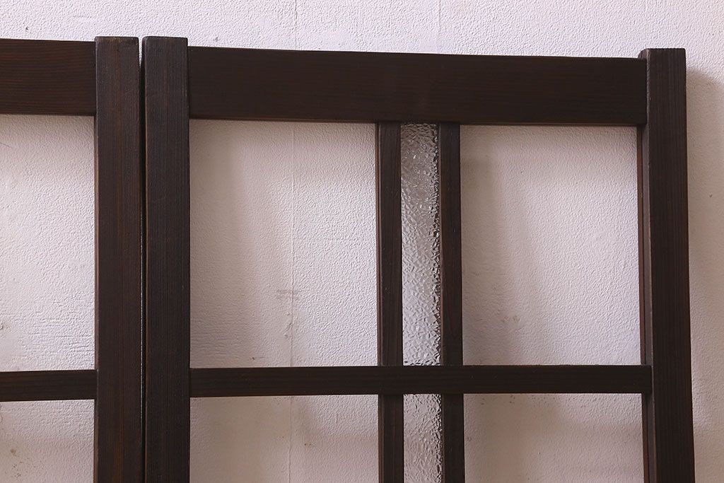 昭和レトロ　ダイヤガラス・クリアガラス使用　懐かしさ漂うガラス戸(窓、引き戸)