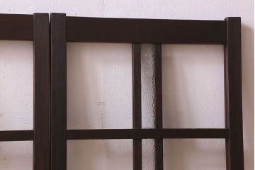 昭和レトロ　ダイヤガラス・クリアガラス使用　懐かしさ漂うガラス戸(窓、引き戸)