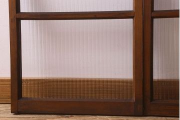 昭和レトロ　モールガラス入り!懐かしい雰囲気が魅力的なガラス戸(窓、引き戸)2枚セット
