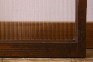 昭和レトロ　モールガラス入り!懐かしい雰囲気が魅力的なガラス戸(窓、引き戸)2枚セット