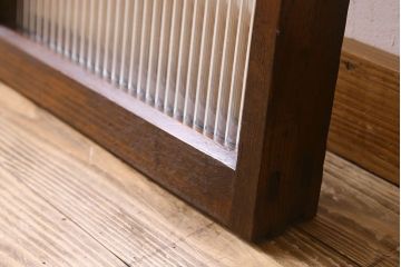 昭和レトロ　モールガラス入り!懐かしい雰囲気が魅力的なガラス戸(窓、引き戸)2枚セット