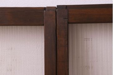 昭和レトロ　モールガラス入り!懐かしい雰囲気が魅力的なガラス戸(窓、引き戸)2枚セット