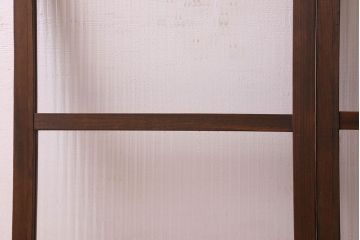 昭和レトロ　モールガラス入り!懐かしい雰囲気が魅力的なガラス戸(窓、引き戸)2枚セット