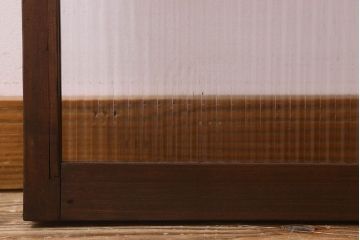 昭和レトロ　モールガラス入り!懐かしい雰囲気が魅力的なガラス戸(窓、引き戸)2枚セット