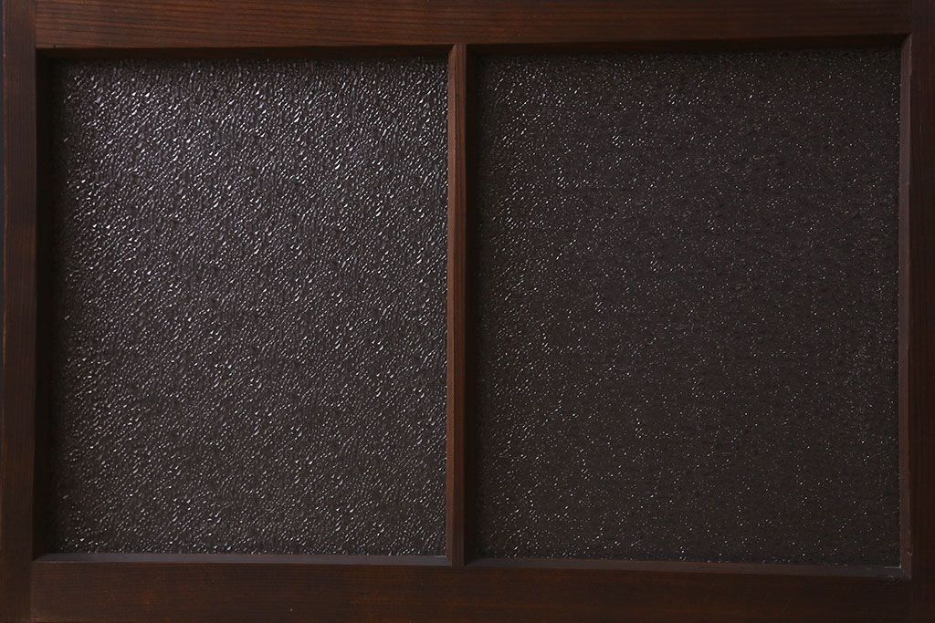 和製アンティーク　ダイヤガラス入り!レトロで味わいのあるガラス戸(窓、引き戸)2枚セット