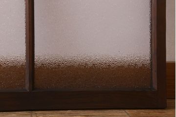 和製アンティーク　ダイヤガラス入り!レトロで味わいのあるガラス戸(窓、引き戸)2枚セット