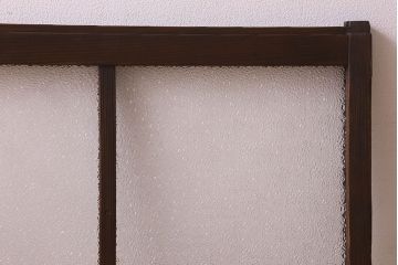 和製アンティーク　ダイヤガラス入り!レトロで味わいのあるガラス戸(窓、引き戸)2枚セット