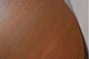レトロ家具　昭和レトロ　明るい木の色味が素敵な丸ちゃぶ台(座卓、ローテーブル、折り畳みテーブル)