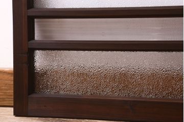 和製アンティーク　小さなガラス戸(窓、引き戸)2枚セット