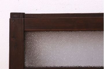 和製アンティーク　小さなガラス戸(窓、引き戸)2枚セット