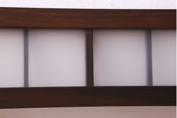 和製アンティーク　すりガラス使用　モダンな雰囲気漂う小さな明り取り(明かり取り、ガラス戸、窓)(2)