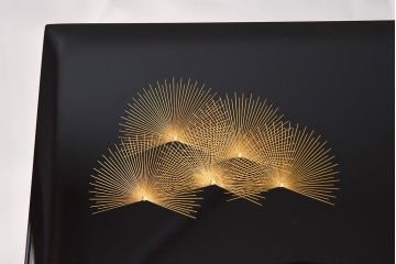 輪島塗　寿松沈金　木製三段重箱(お重)(定価約40万)