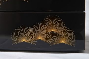 輪島塗　寿松沈金　木製三段重箱(お重)(定価約40万)
