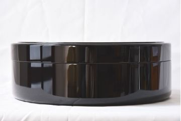 アンティーク雑貨　茶道具　輪島塗　花丸蒔絵　木製茶櫃(茶器、小物入れ)(定価約20万)