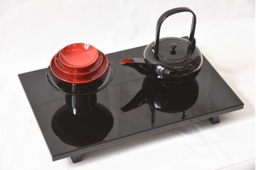 和食器　むさしの漆工芸　なかにし正　木製お屠蘇(おとそ)セット(銚子、杯)