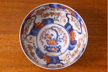 幕末明治期　伊万里　柘榴の図　色絵深鉢(深皿)