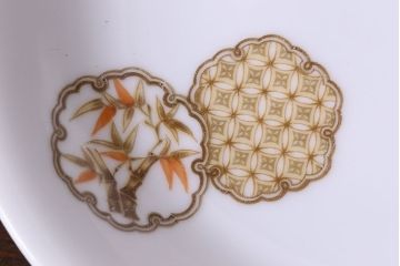 オールドノリタケ(日陶)　昭和8年　松竹梅の絵図　プレート(小皿、洋食器)3枚セット