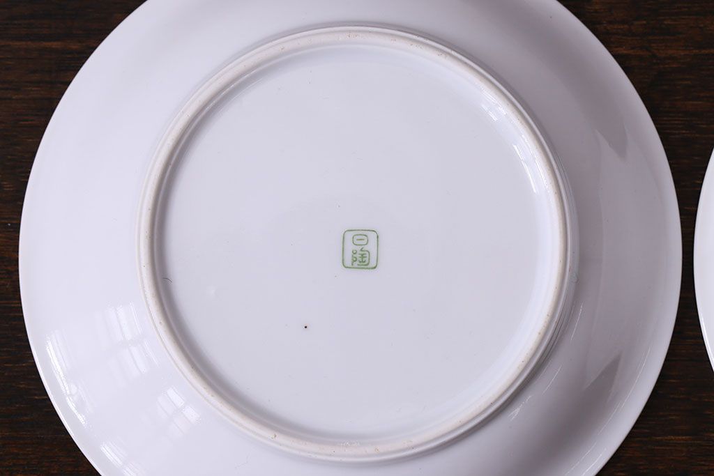 オールドノリタケ(日陶)　昭和8年　松竹梅の絵図　プレート(小皿、洋食器)2枚セット