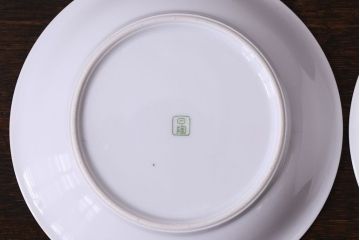 オールドノリタケ(日陶)　昭和8年　松竹梅の絵図　プレート(小皿、洋食器)2枚セット